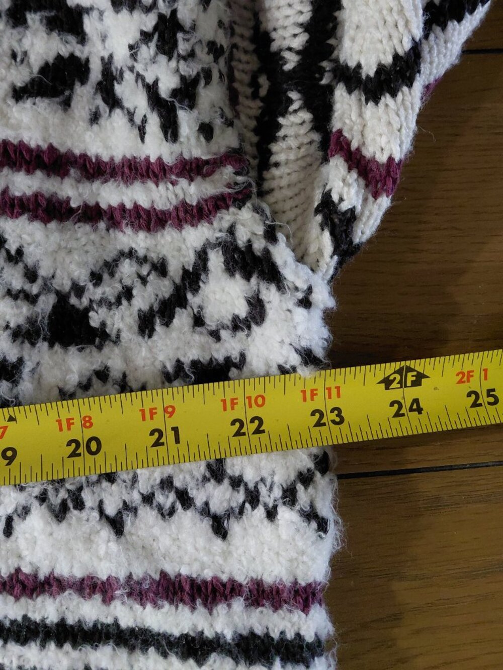 Pilcro Fair Isle Nordic Sweater Hood Relaxed Boho Small Wool Cotton Nylon - Picture 5 of 7
